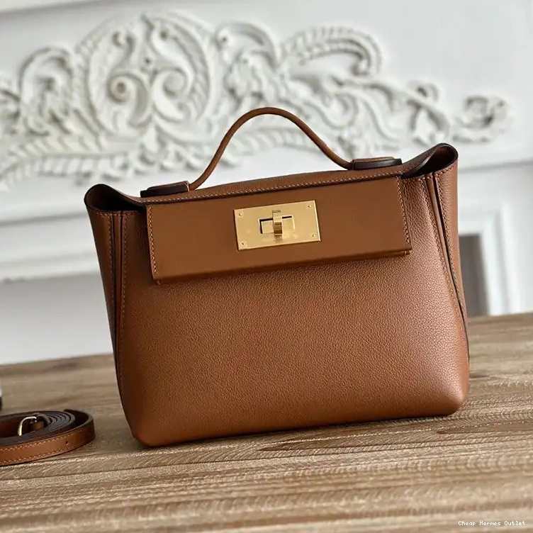 Swift Bag Brown Gold Hermes Hardware Leather Mini 24 24 In Evercolor 0507